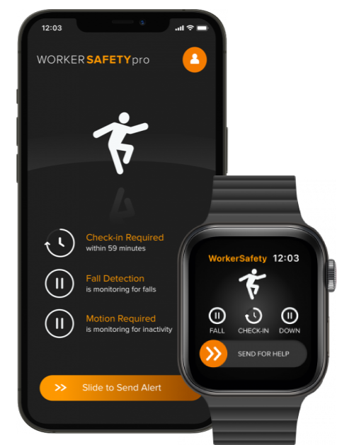Becklar worker safety apps on phone and smart watch