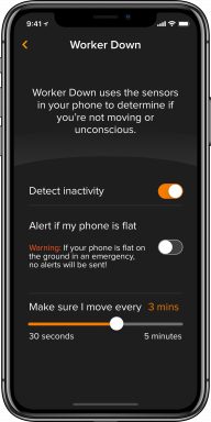worker safety pro app worker down settings